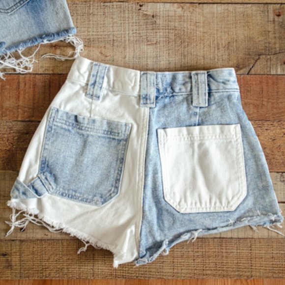 PacSun denim Plaid Ultra high-rise Vintage short bundle - Picture 6 of 11